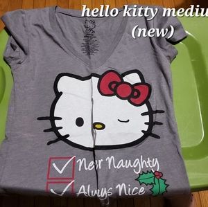 Sanrio hello kitty holiday naughty or nice shirt new w/o tags medium